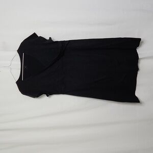 Horny Toad (Toad & Company) Womens Dress XL Black Cotton V-neck Short Sleeve Kne